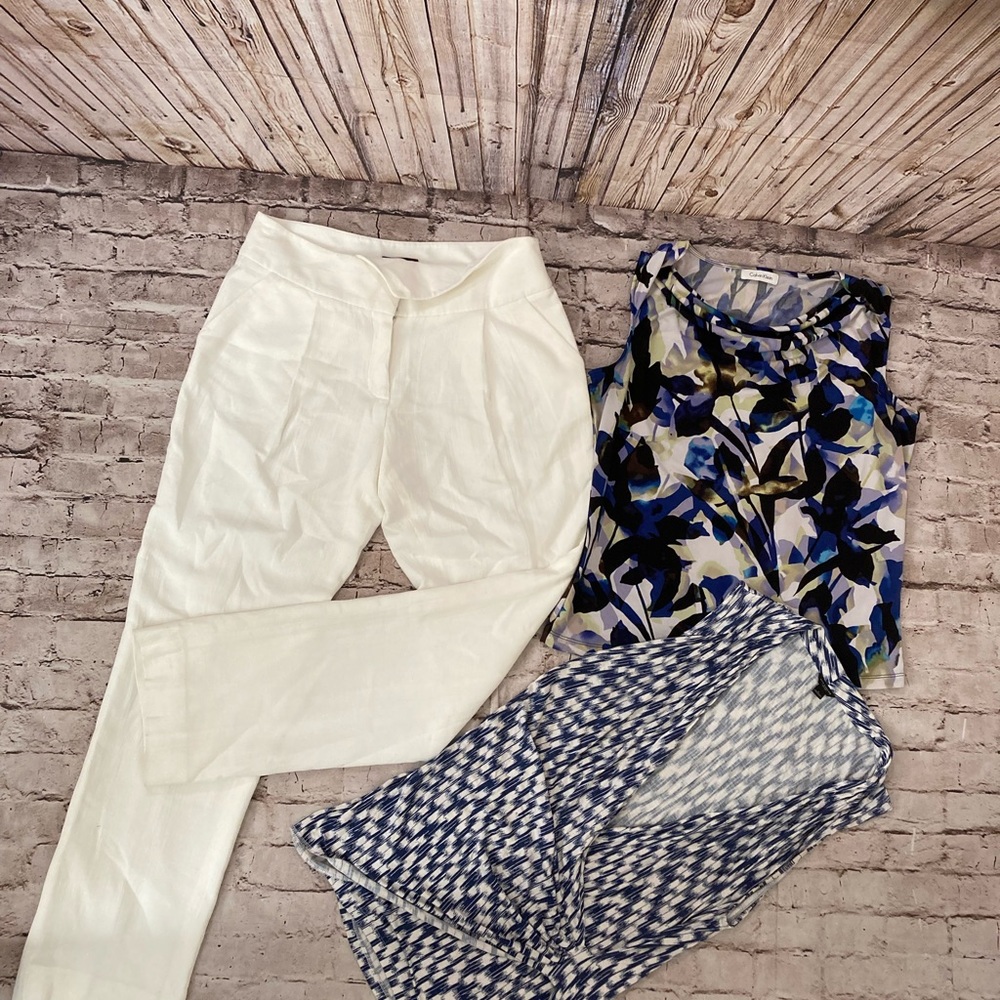 Bundles of 3 ,Anne Klein pants,Calvin Klein & Ann Taylor top.